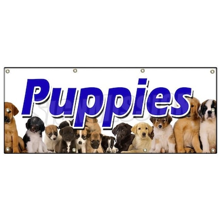 PUPPIES BANNER SIGN Purebred Breeder Guaranteed Cats Healthy Dogs